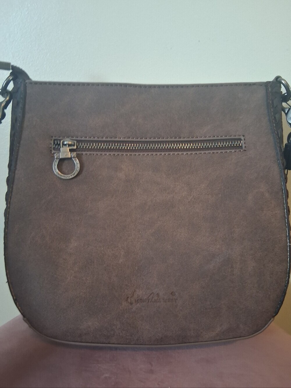 Montana West Tooled Whipstitch Coffee Crossbody Bag - Picture 4 of 11